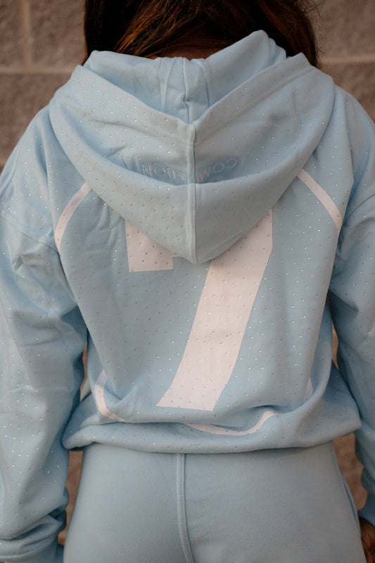 Light blue rhinestone jacket