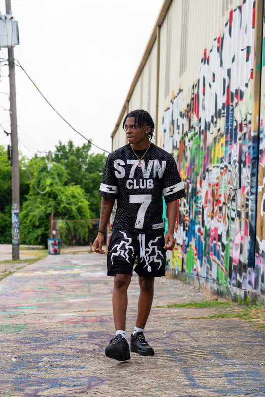 Rhinestone Black and White Jersey