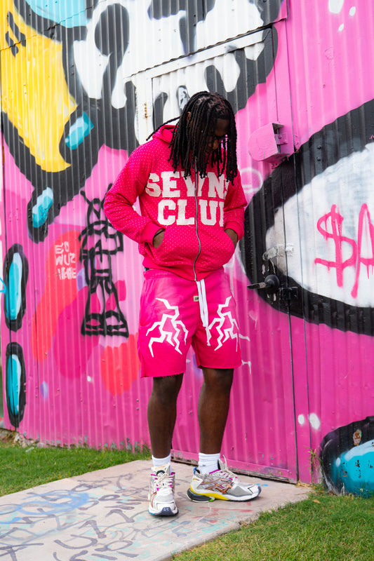 Pink acid tone shorts