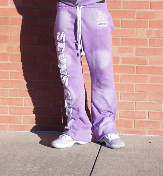 Purple Flared joggers