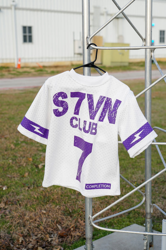 White and purple rhinestone jersey stick in stock