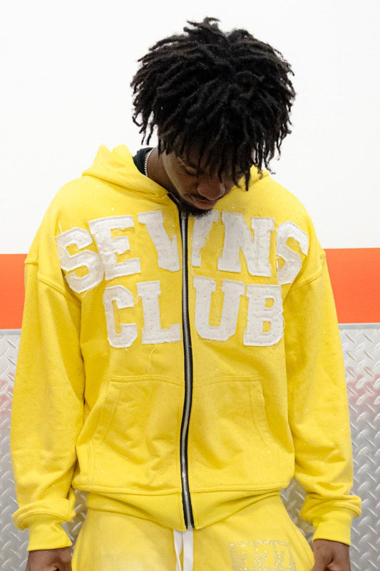 Preorder yellow rhinestone yellow jacket