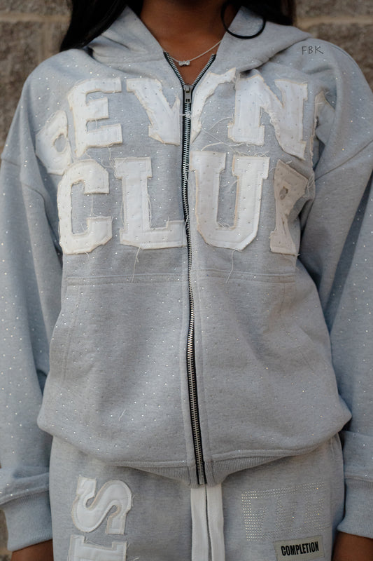 Rhinestones grey jacket