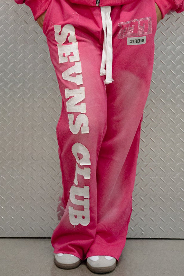 Pink flared jogger