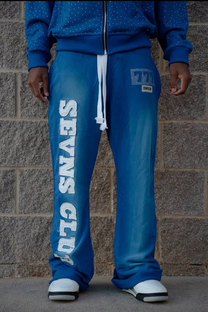 New dark blue flare pants