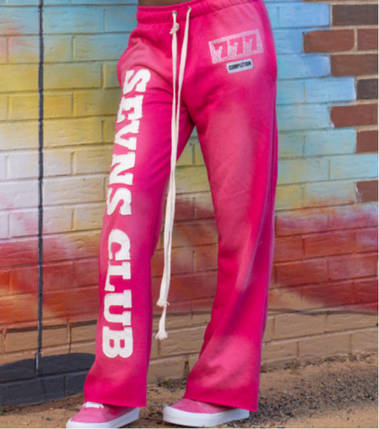 Pink flared jogger