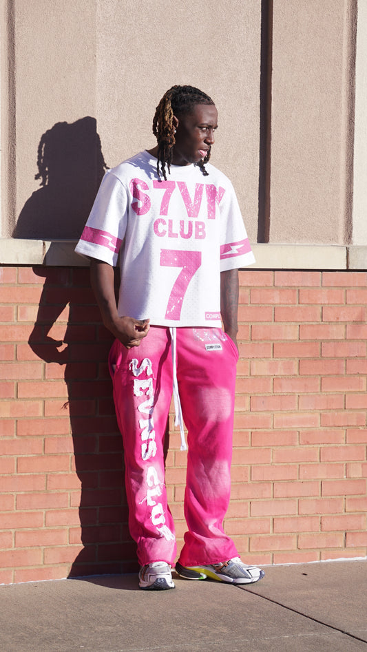 rhinestones pink jersey