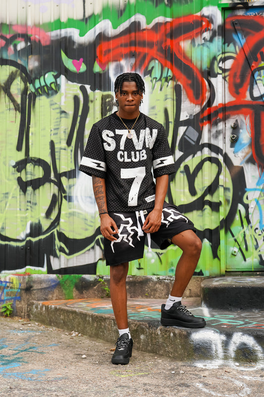 Rhinestone Black and White Jersey