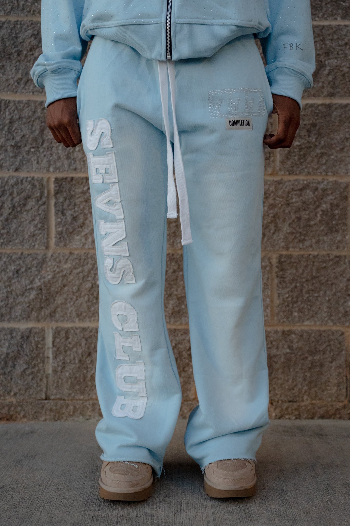Light blue flare pants