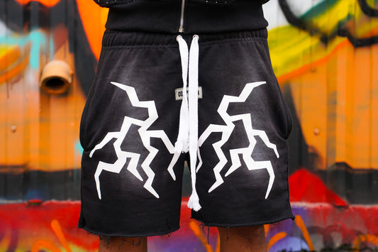 Black Acid Tone Shorts
