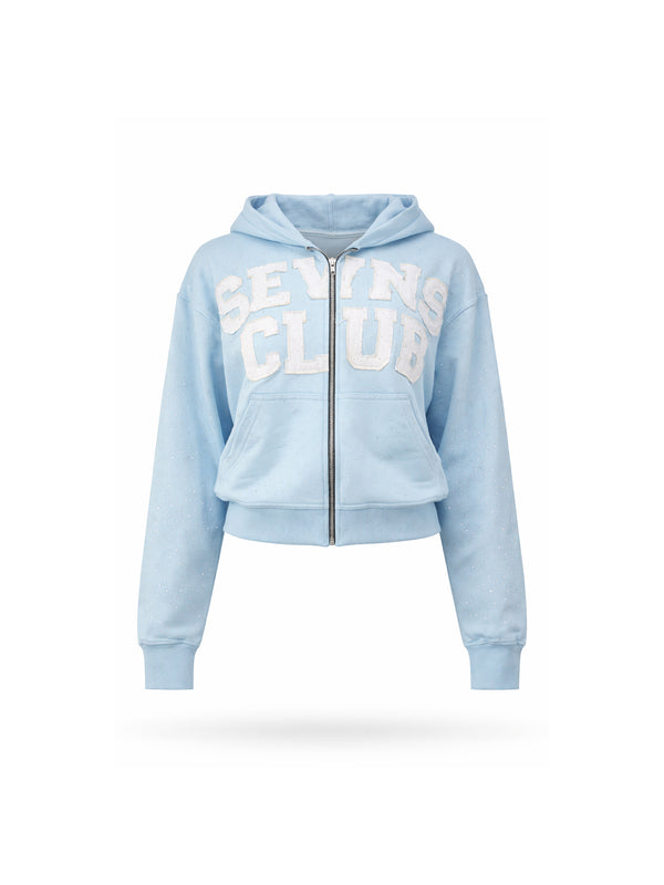 Light blue rhinestone jacket